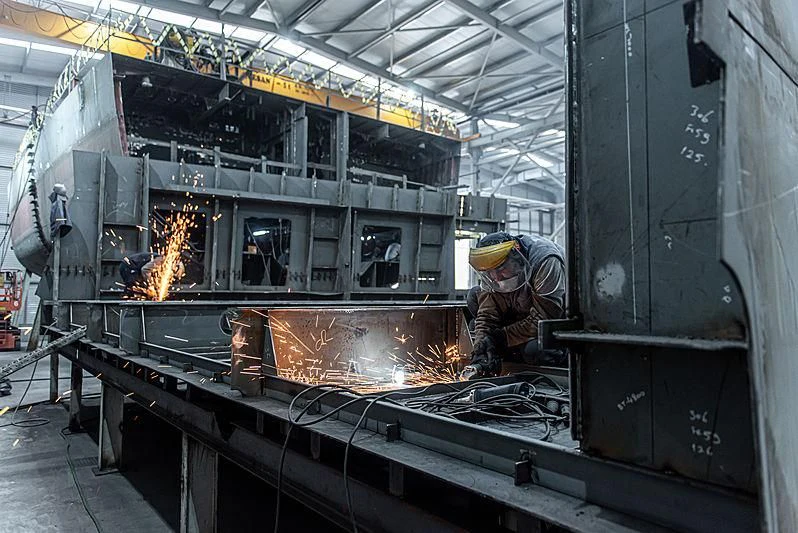 a person in a factory aboard PINK SHADOW Yacht for Sale