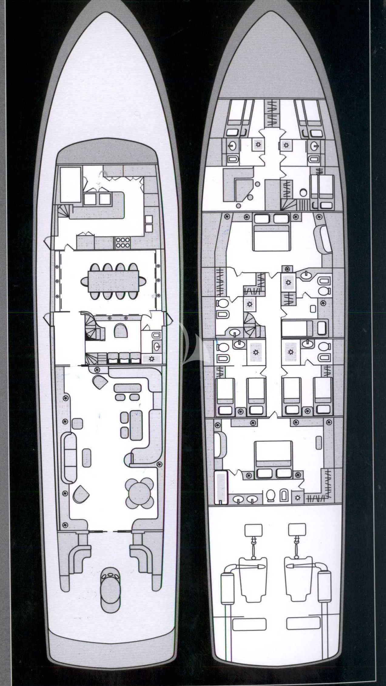 diagram aboard OBSESION Yacht for Sale