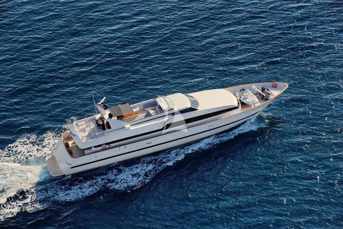 a boat on the water aboard OBSESION Yacht for Sale
