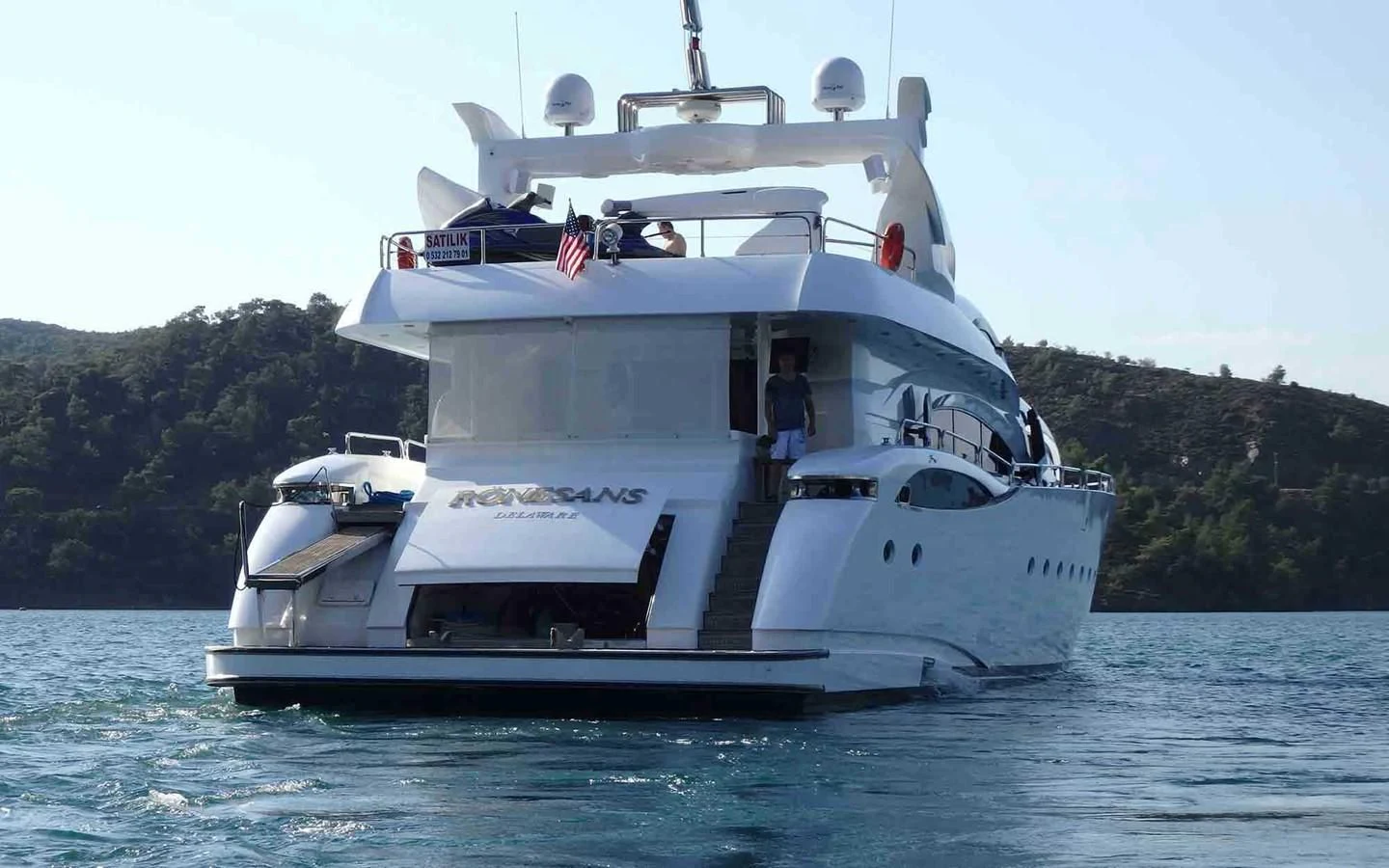 a boat on the water aboard ETERNITY Yacht for Sale