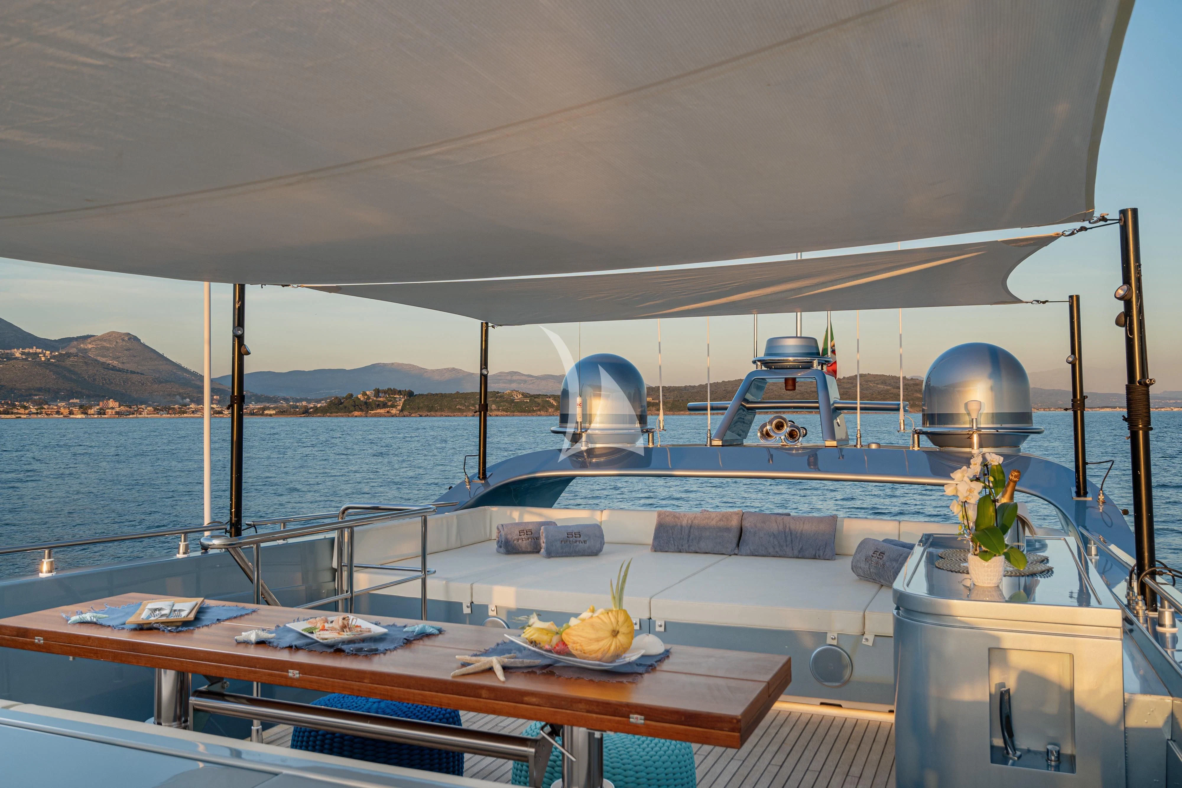 a boat on the water aboard 55 FIFTYFIVE Yacht for Charter