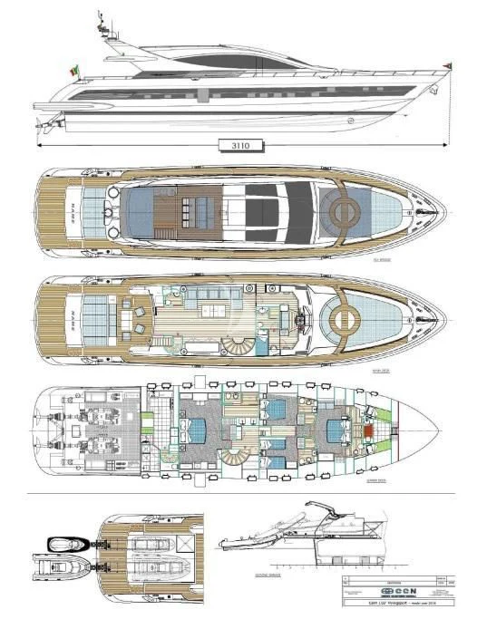 diagram aboard 55 FIFTYFIVE Yacht for Charter