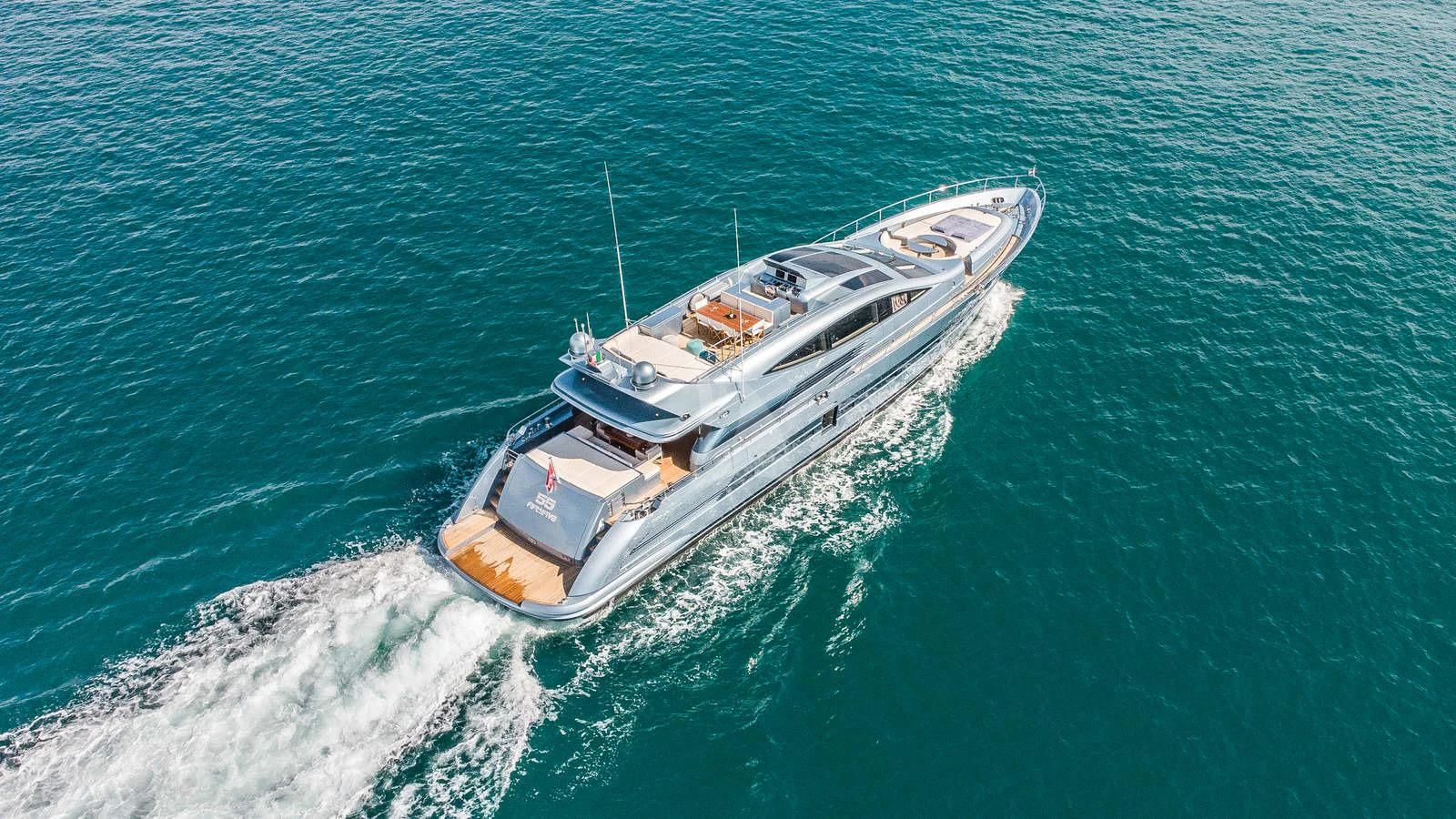 a boat in the water aboard 55 FIFTYFIVE Yacht for Charter