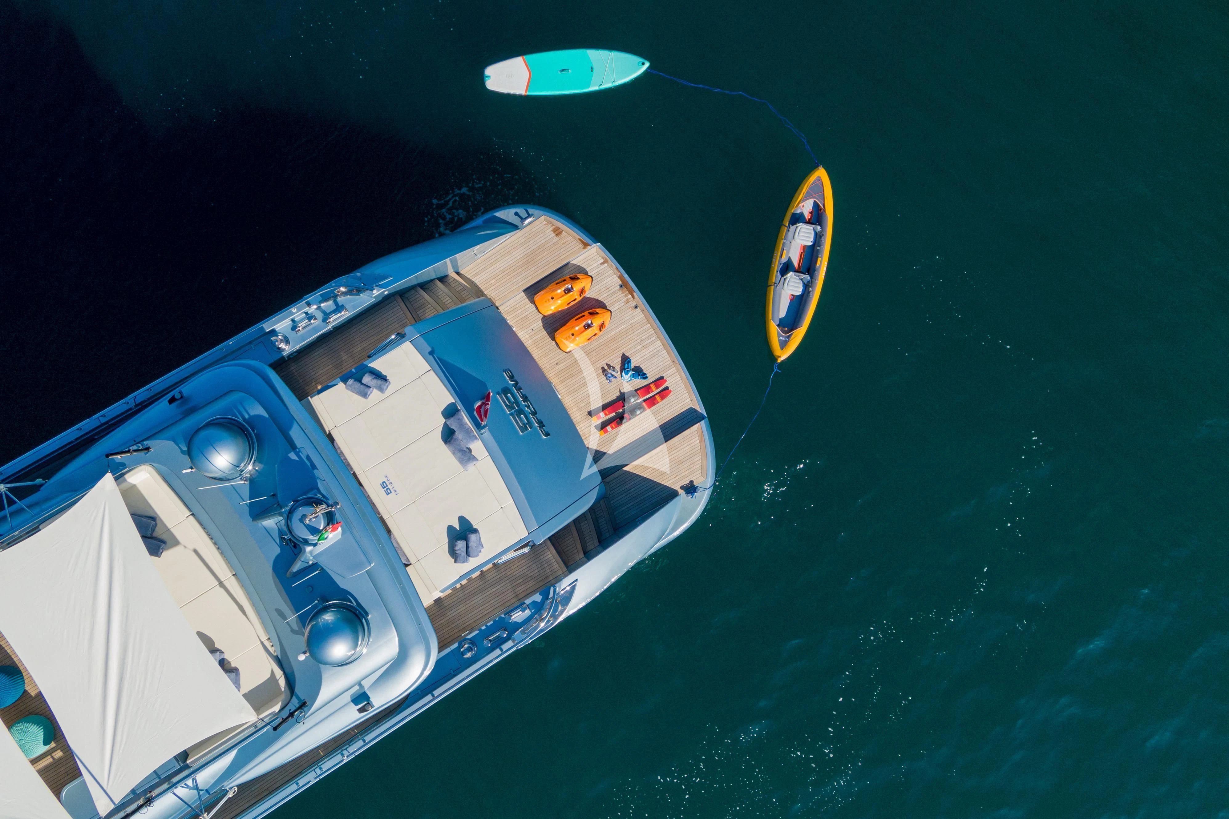 a boat on the water aboard 55 FIFTYFIVE Yacht for Charter