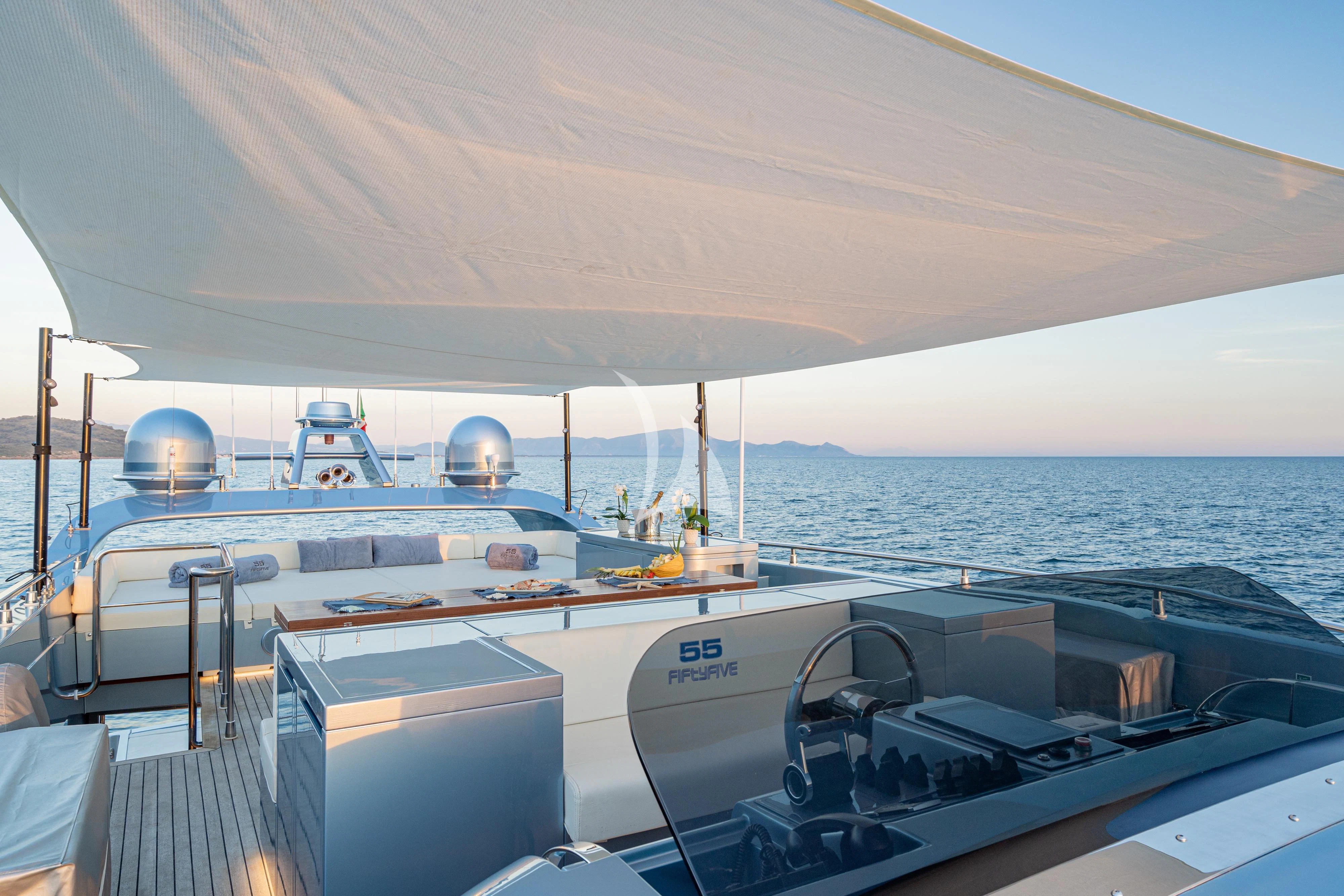 a boat on the water aboard 55 FIFTYFIVE Yacht for Charter