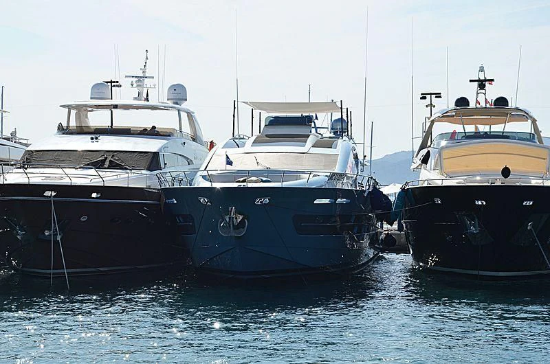 a group of boats in the water aboard 55 FIFTYFIVE Yacht for Charter