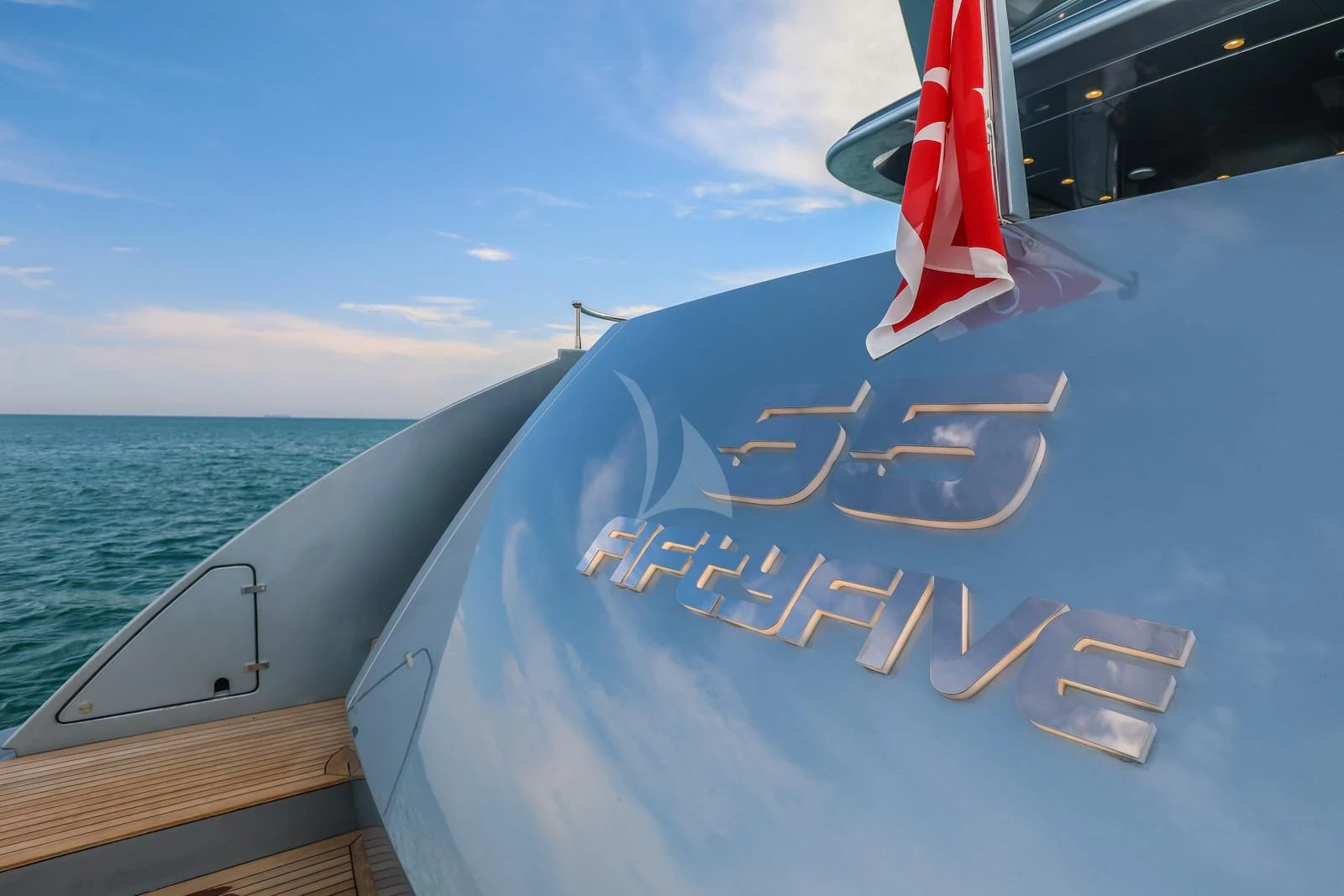 a boat on the water aboard 55 FIFTYFIVE Yacht for Charter