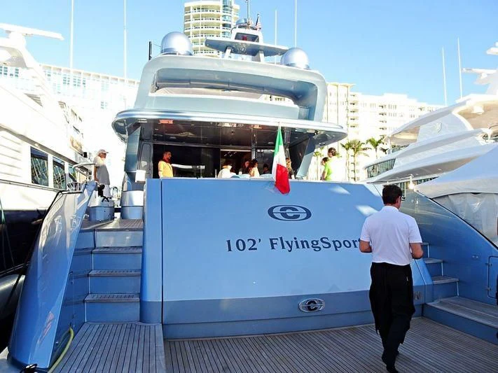 a boat on a dock aboard 55 FIFTYFIVE Yacht for Charter