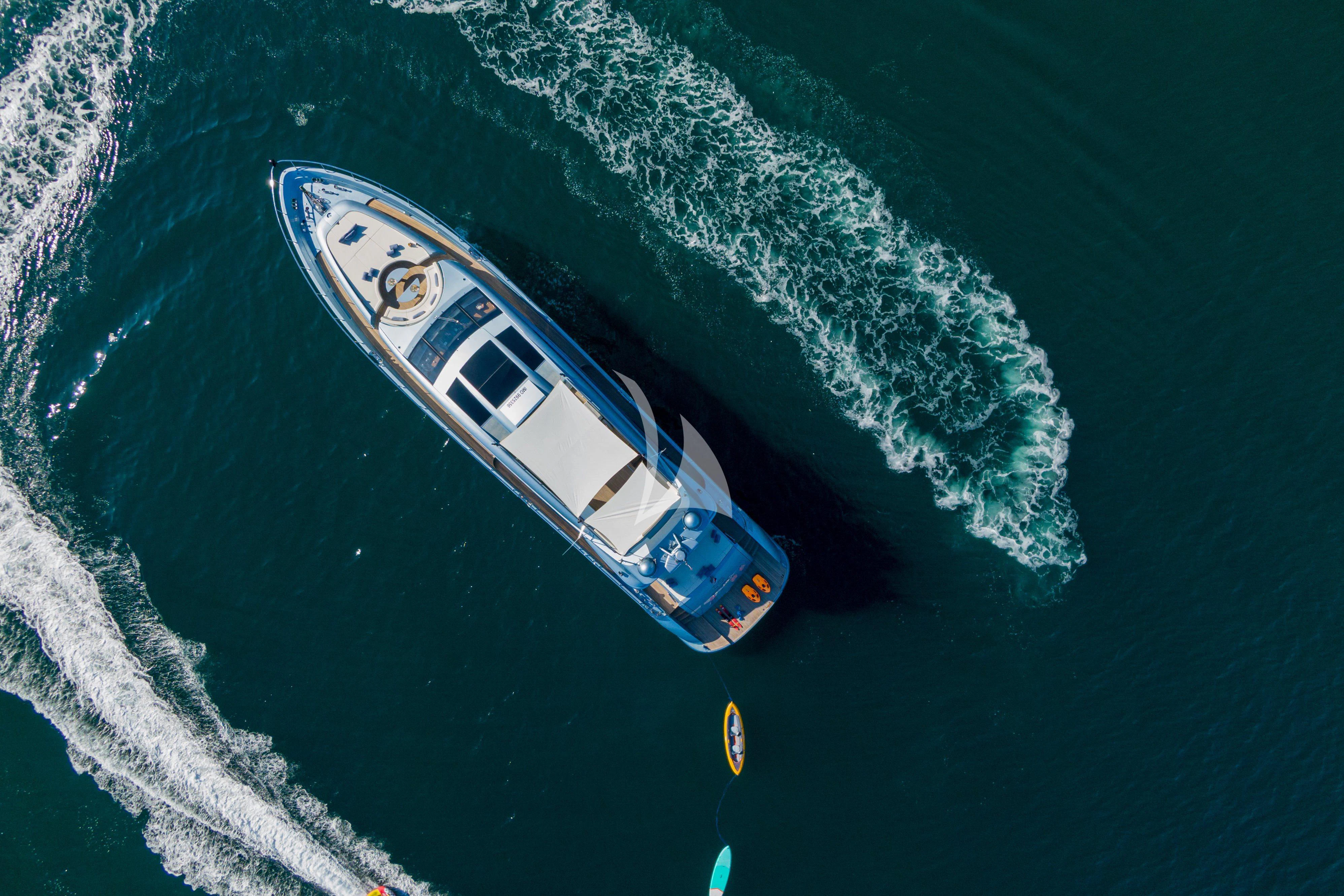 a boat in the water aboard 55 FIFTYFIVE Yacht for Charter