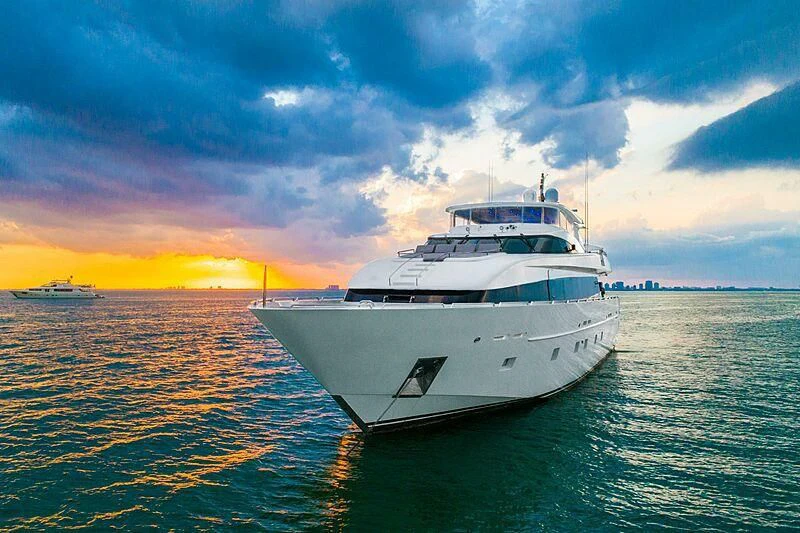 a boat in the water aboard AKIM Yacht for Sale