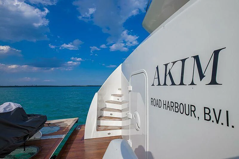 a boat on the water aboard AKIM Yacht for Sale