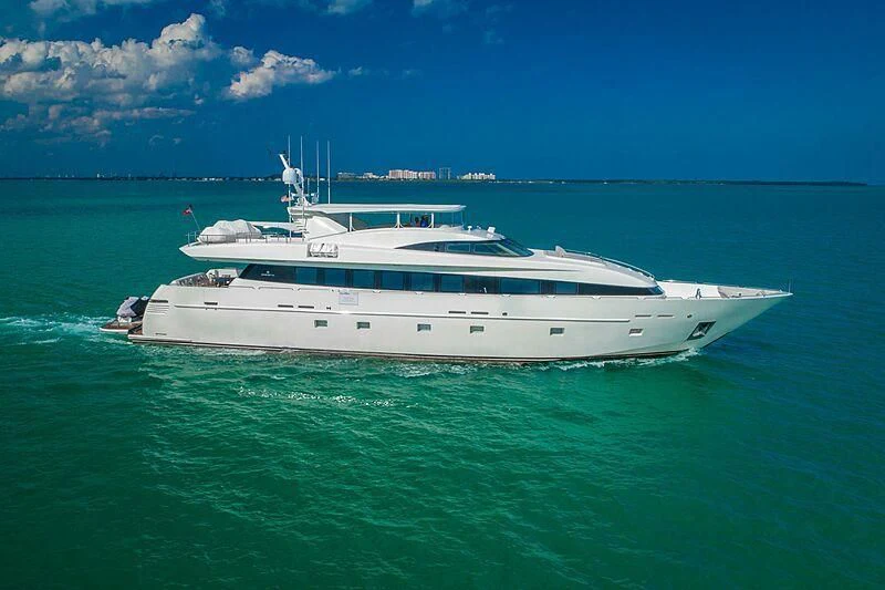 a boat in the water aboard AKIM Yacht for Sale