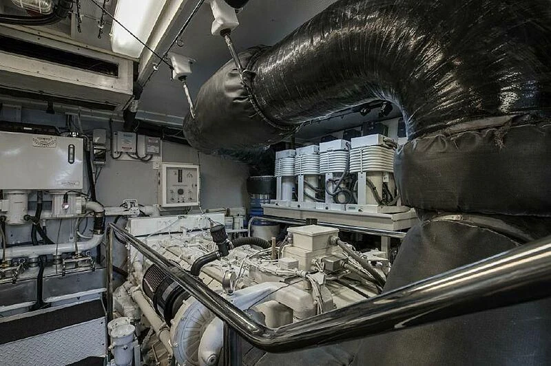 a close-up of a machine aboard AKIM Yacht for Sale