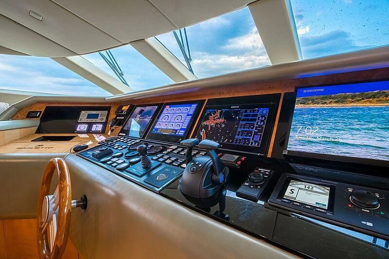 inside of a plane aboard AKIM Yacht for Sale