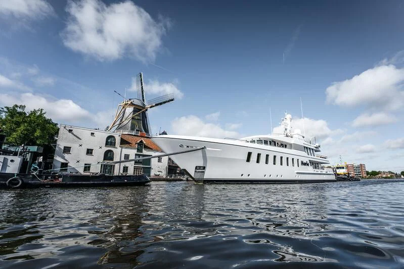 a boat on the water aboard HARLE Yacht for Sale