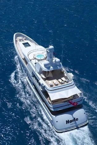 a boat in the water aboard HARLE Yacht for Sale