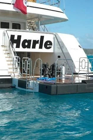 a boat in the water aboard HARLE Yacht for Sale