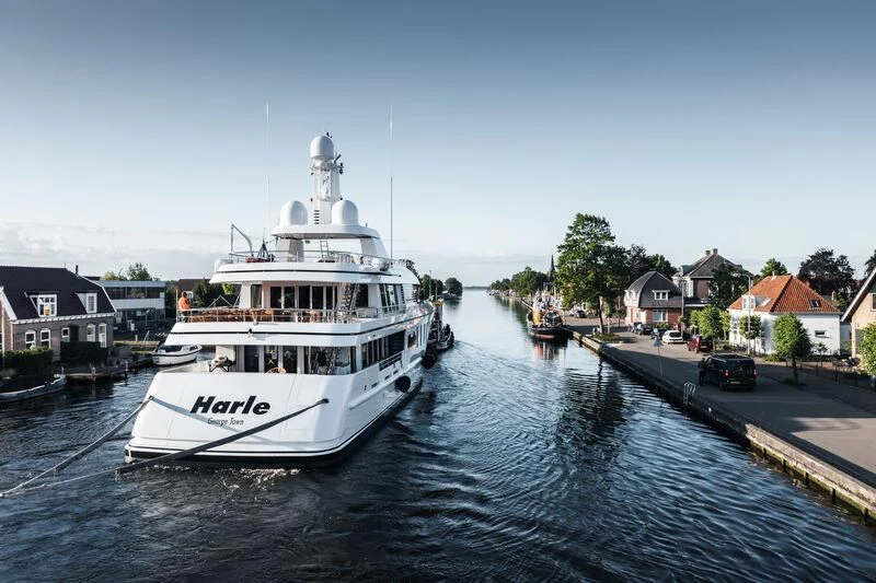 a boat on the water aboard HARLE Yacht for Sale