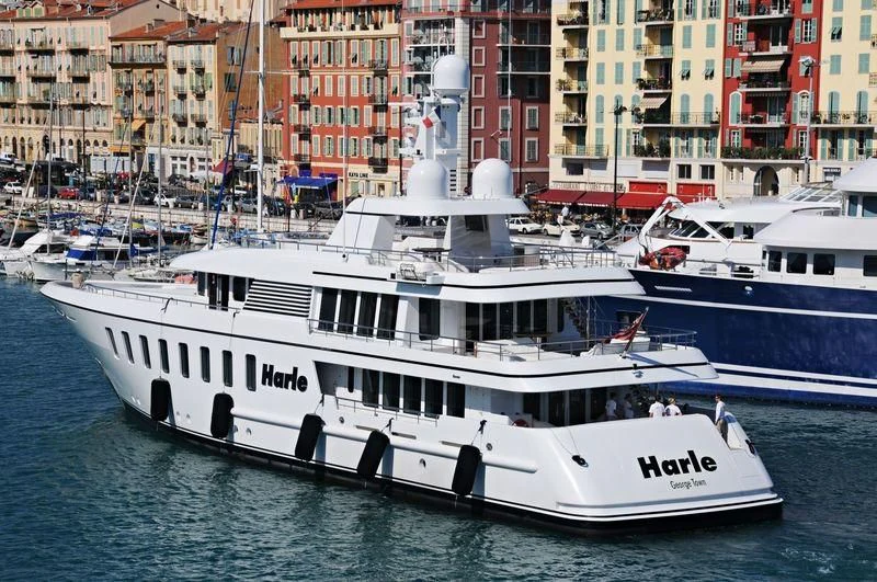 a boat in the water aboard HARLE Yacht for Sale