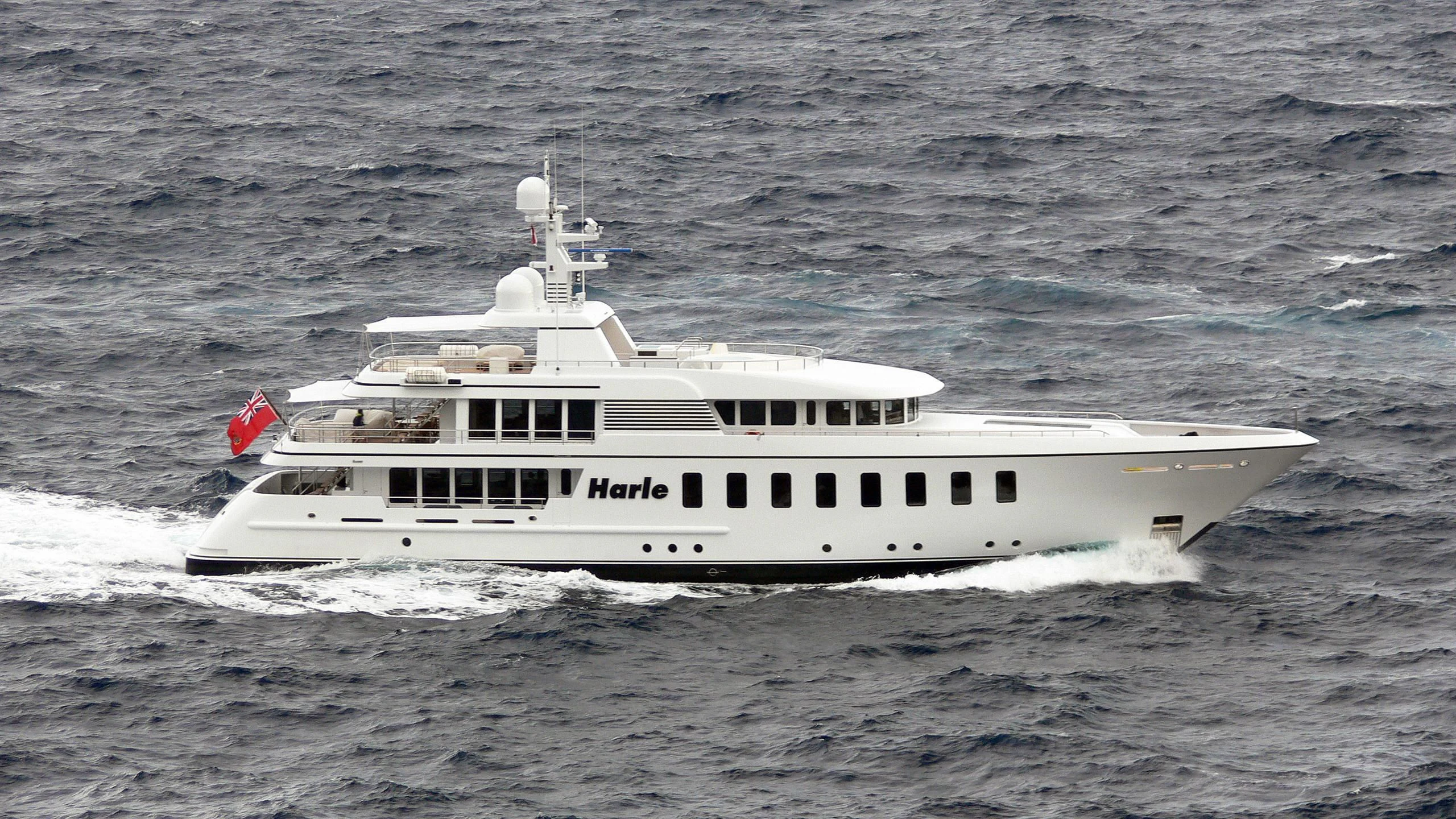 a boat in the water aboard HARLE Yacht for Sale