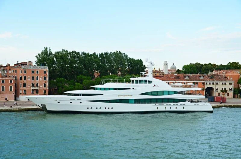 a boat on the water aboard LADY CHRISTINE Yacht for Sale