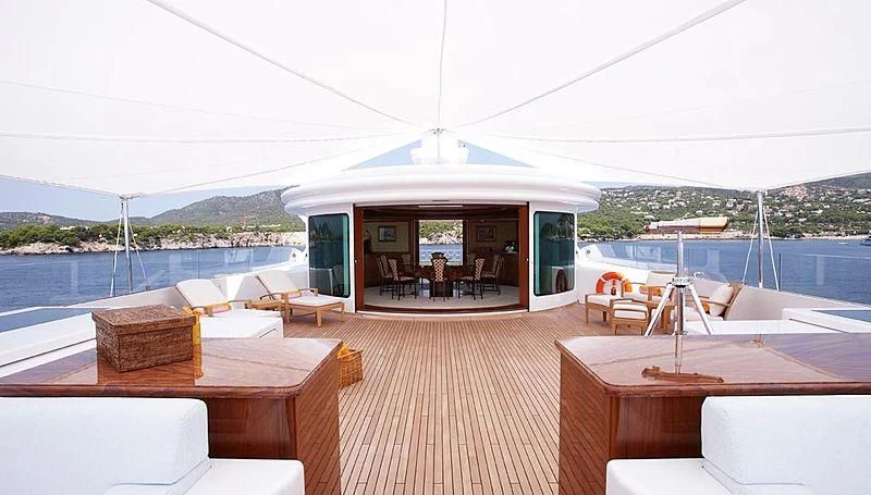 a boat on the water aboard LADY CHRISTINE Yacht for Sale