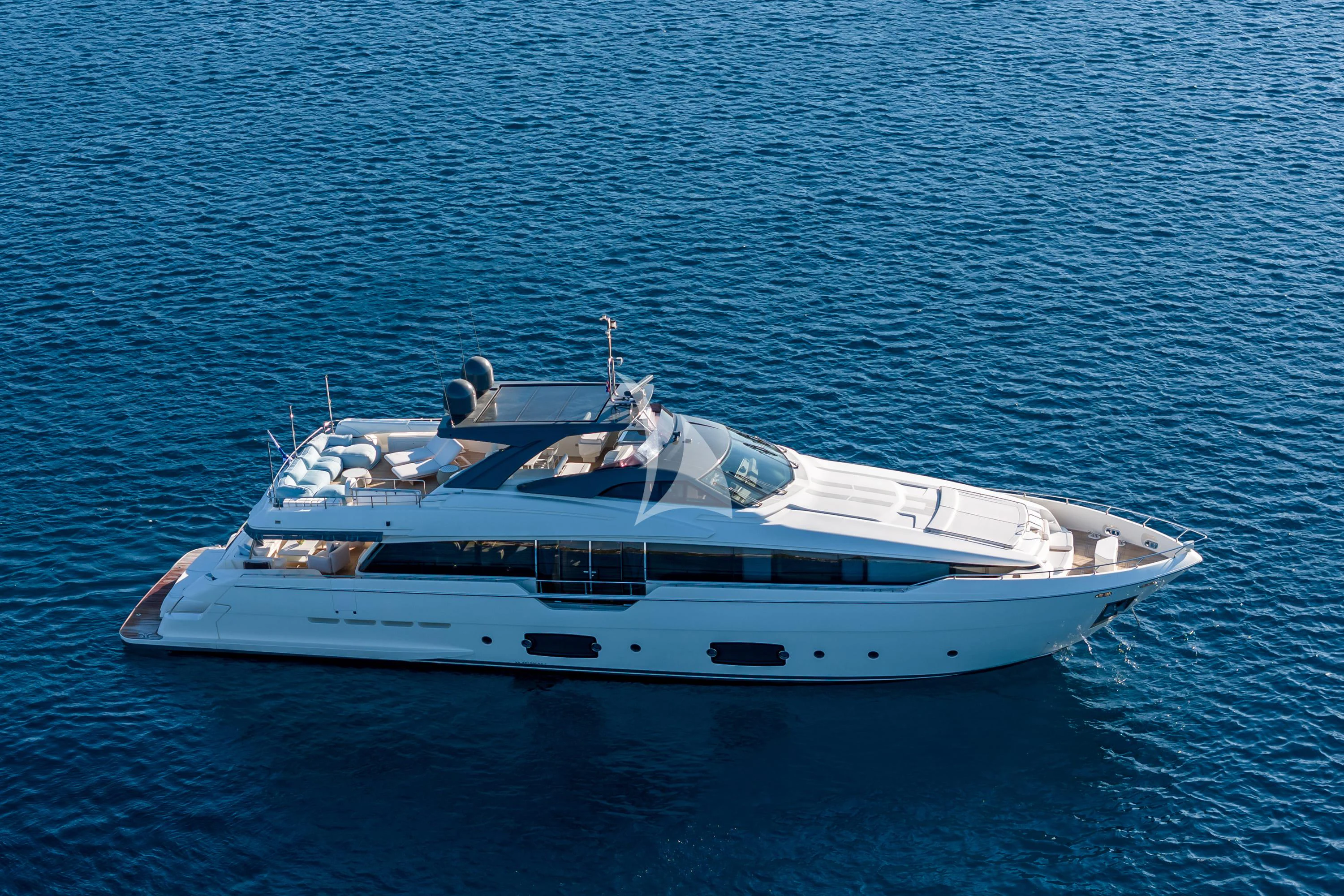 a white yacht in the water aboard KATARIINA XO Yacht for Sale