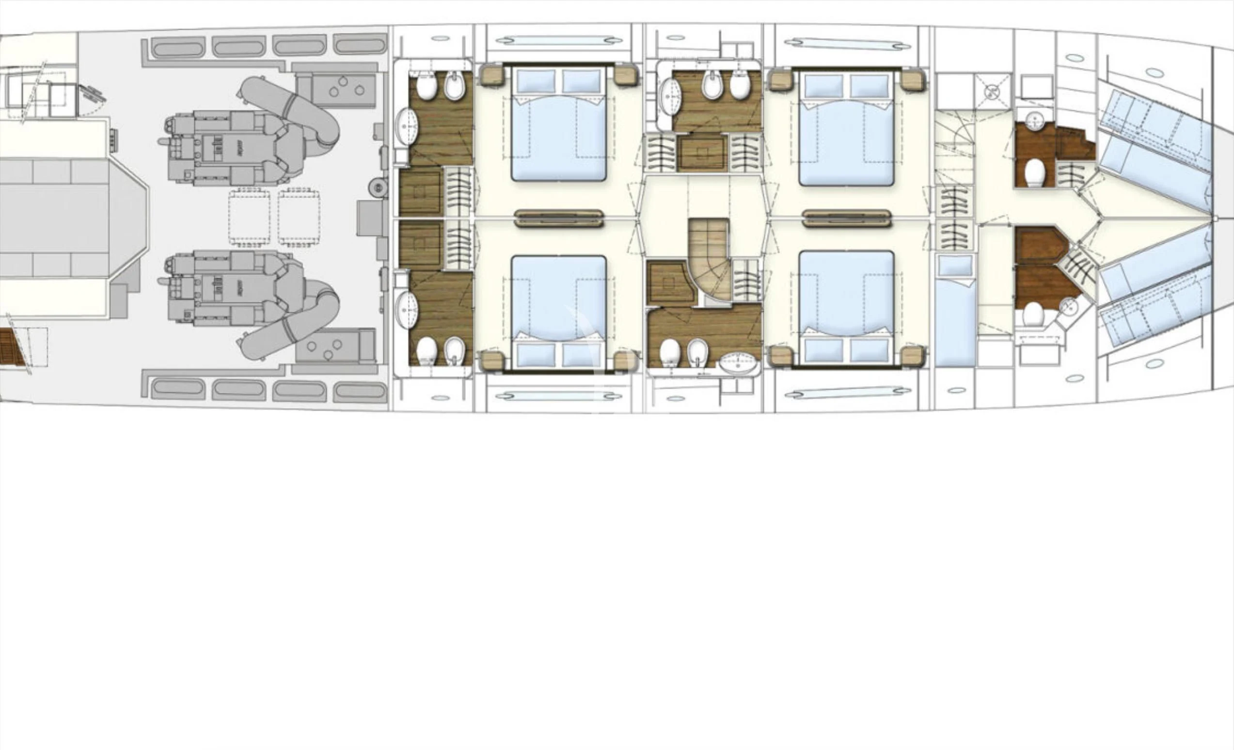 diagram, engineering drawing aboard KATARIINA XO Yacht for Sale