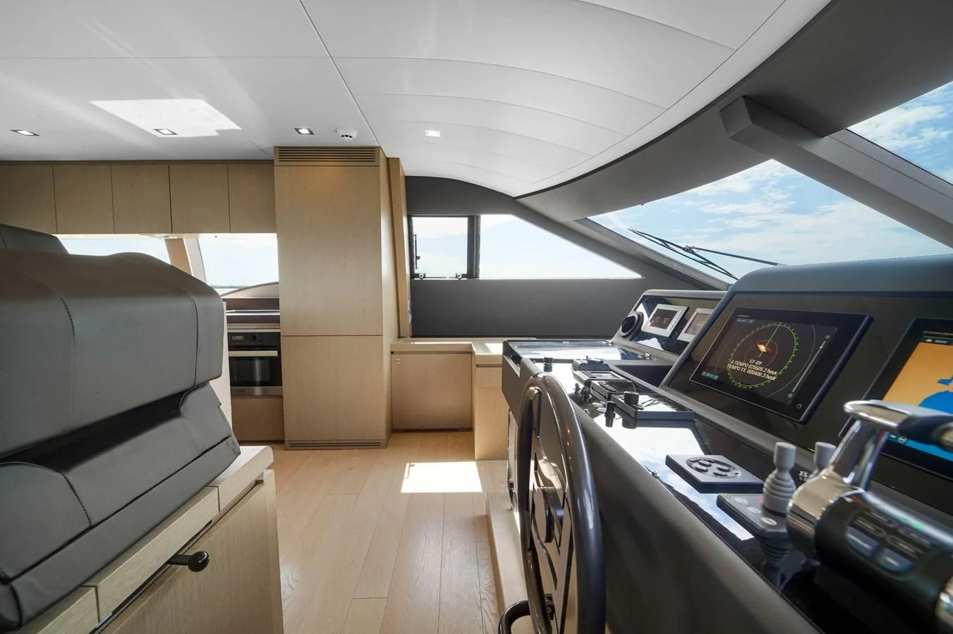 inside of a car aboard KATARIINA XO Yacht for Sale
