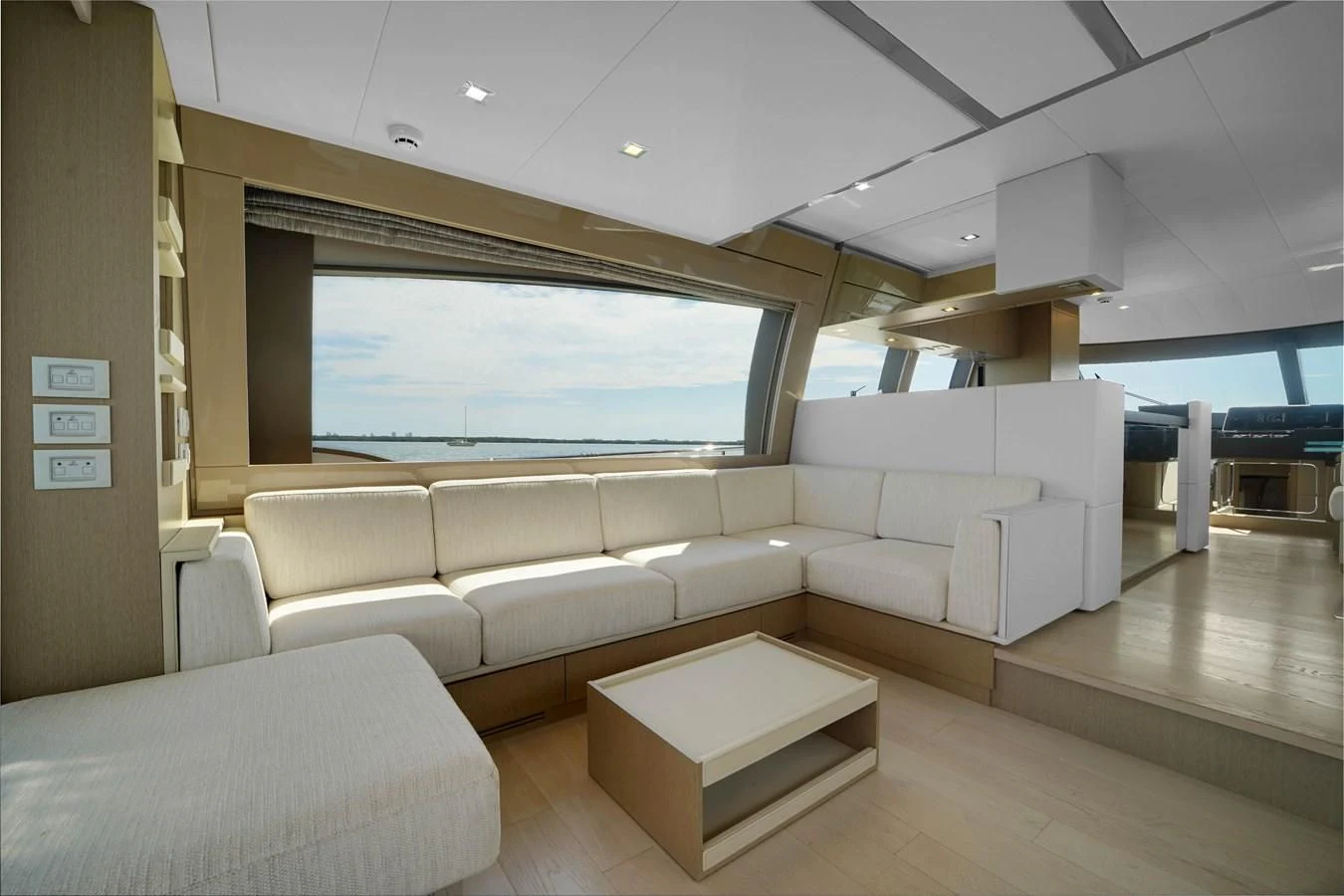 a room with a couch and a table aboard KATARIINA XO Yacht for Sale