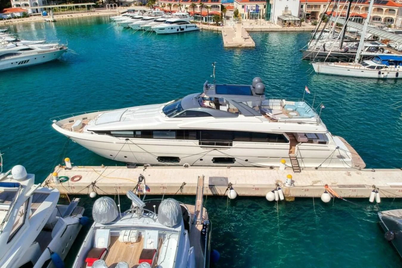a large boat in the water aboard KATARIINA XO Yacht for Sale