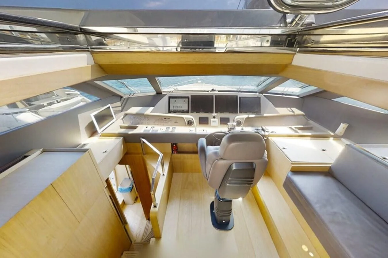 a plane with a seat and a seat aboard KATARIINA XO Yacht for Sale