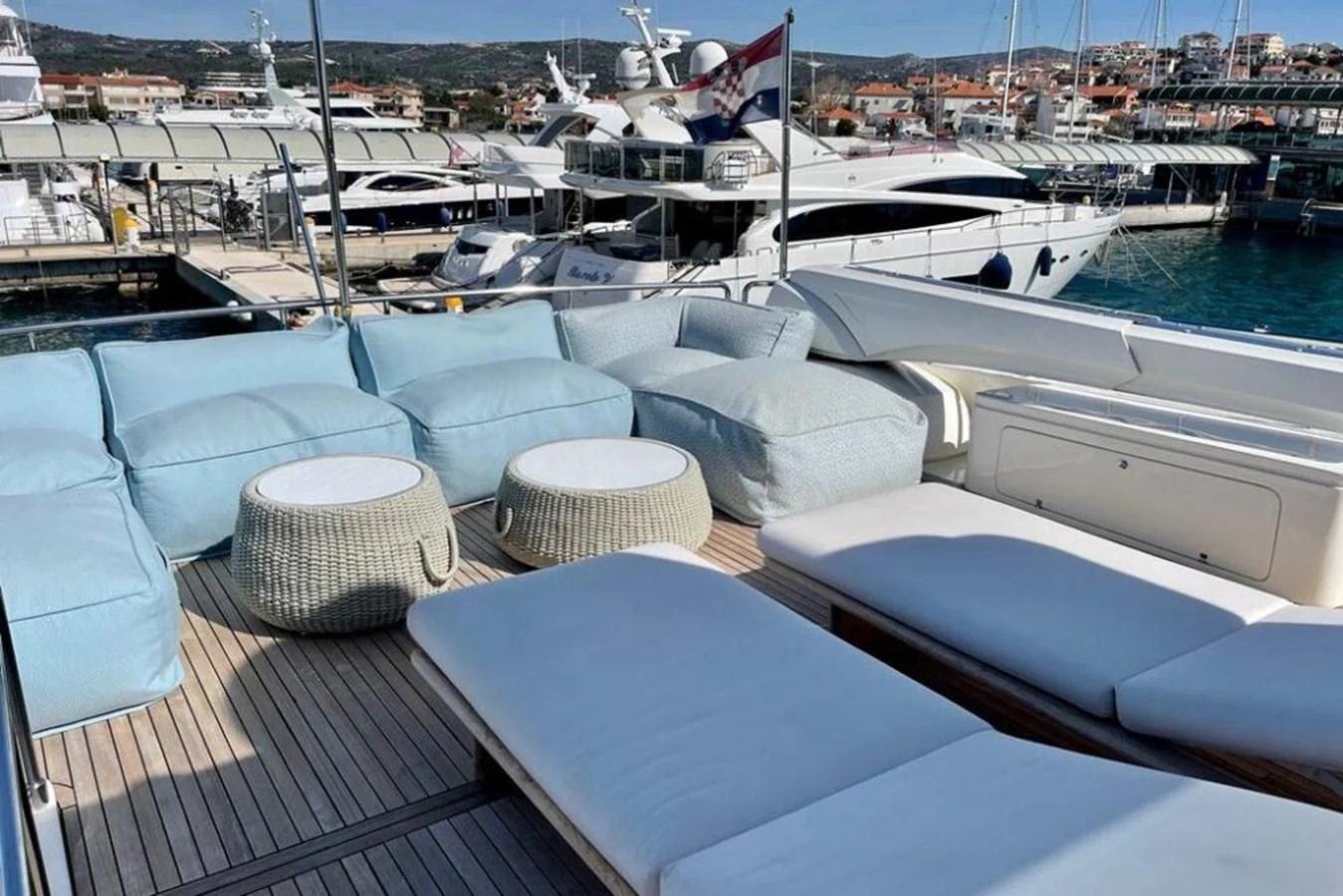 a deck of a boat aboard KATARIINA XO Yacht for Sale