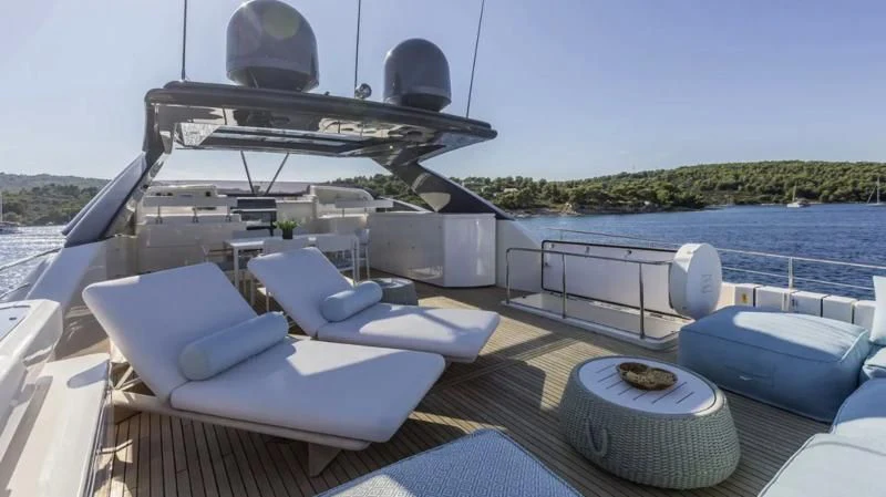 a boat on a deck aboard KATARIINA XO Yacht for Sale