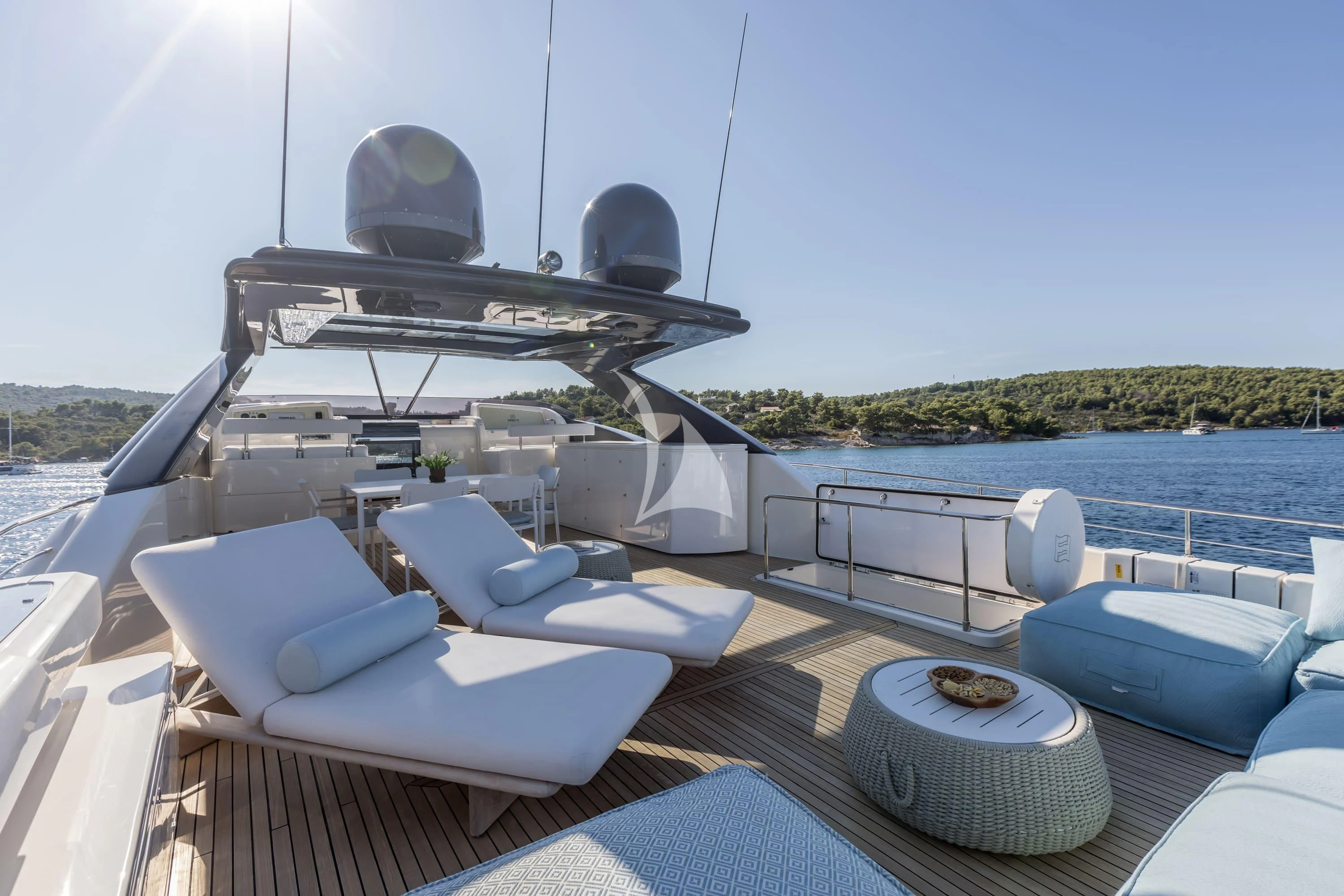 a boat on a deck aboard KATARIINA XO Yacht for Sale