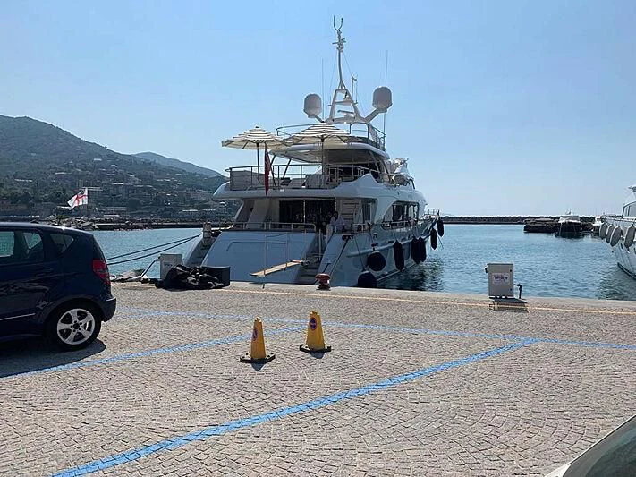 a boat on the water aboard SERENITY MIA Yacht for Sale