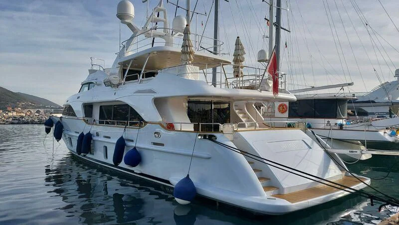 a boat in the water aboard SERENITY MIA Yacht for Sale