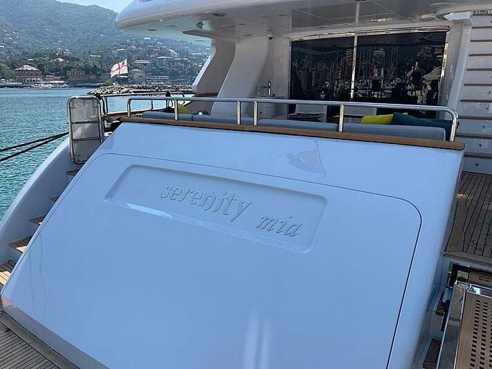 a boat on the water aboard SERENITY MIA Yacht for Sale