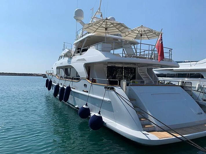 a boat on the water aboard SERENITY MIA Yacht for Sale