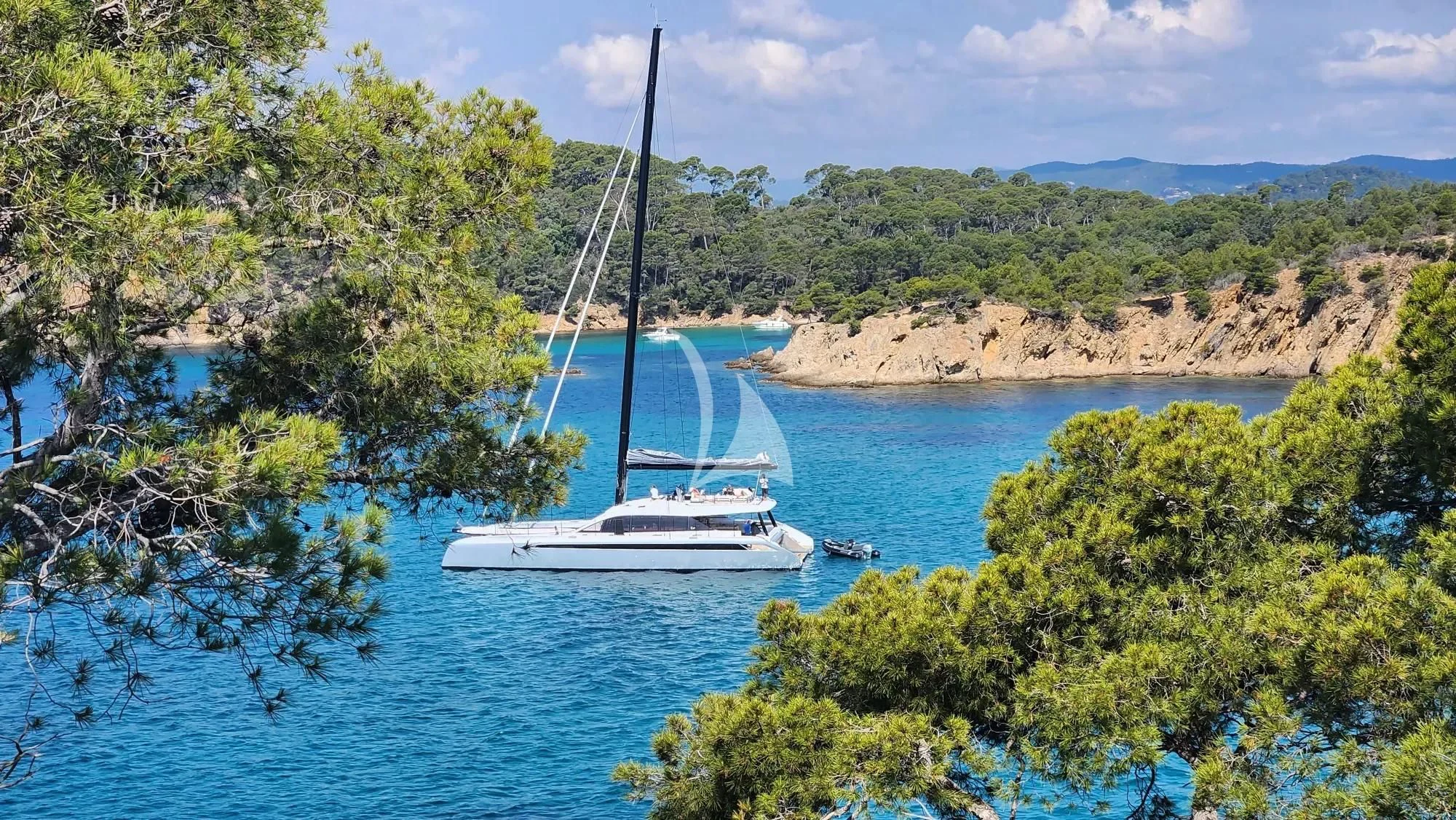 a boat sailing on the water aboard WONDERFUL Yacht for Charter