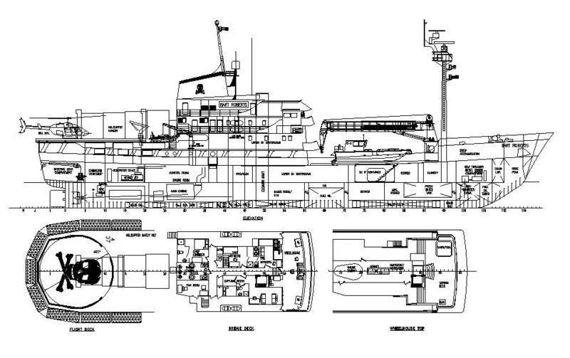 diagram, engineering drawing aboard BART ROBERTS Yacht for Sale