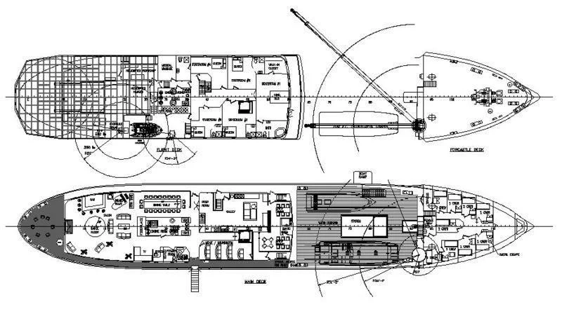 diagram, engineering drawing aboard BART ROBERTS Yacht for Sale