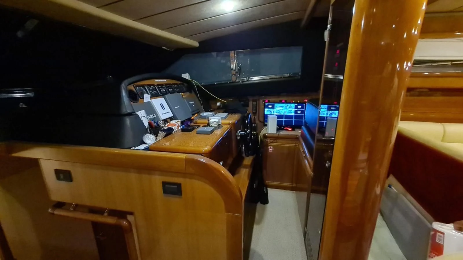 a room with a machine and a desk aboard 2000 FERRETTI  80 Yacht for Sale