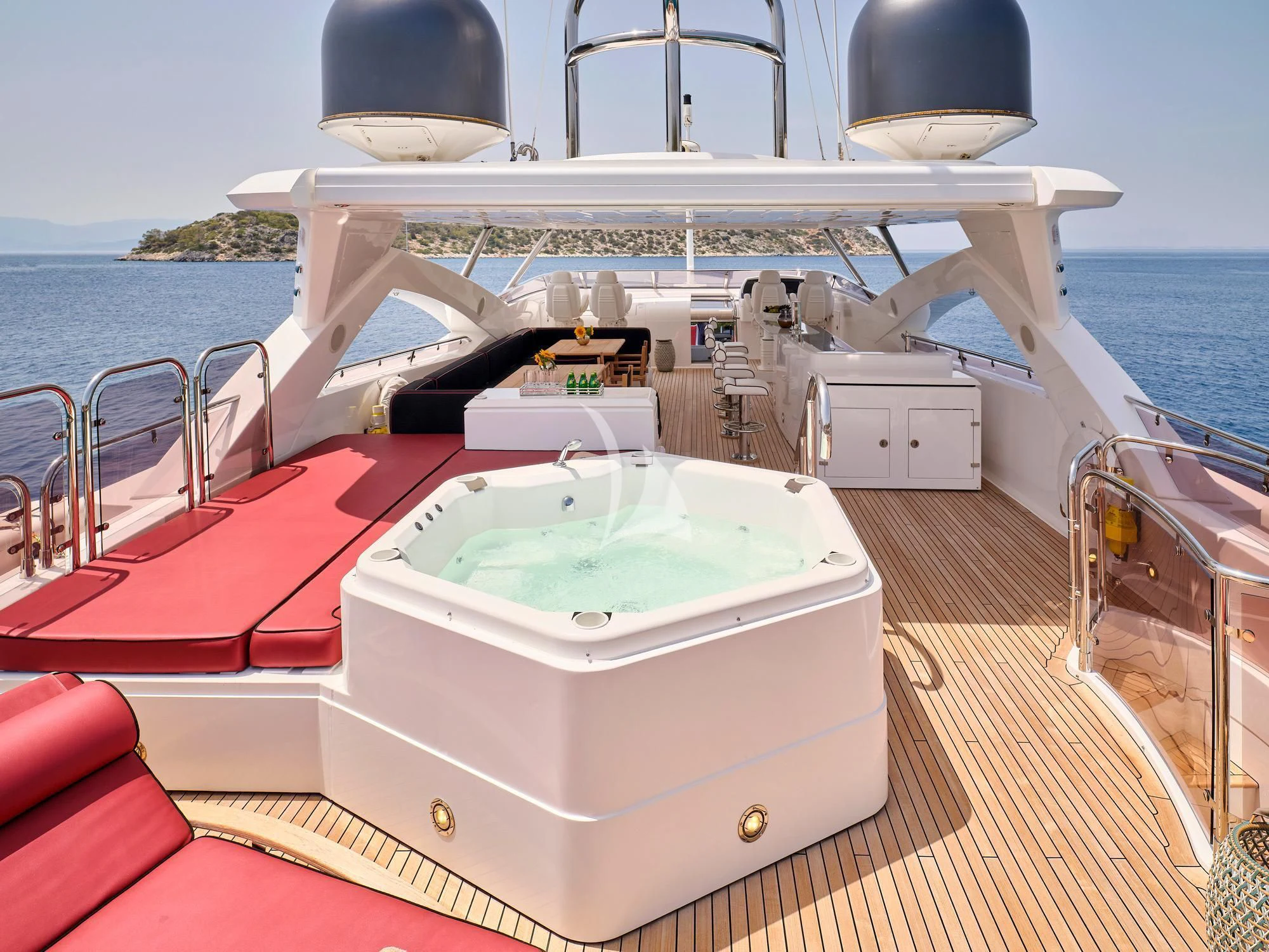 a boat on the water aboard WHITE PEARL I Yacht for Sale