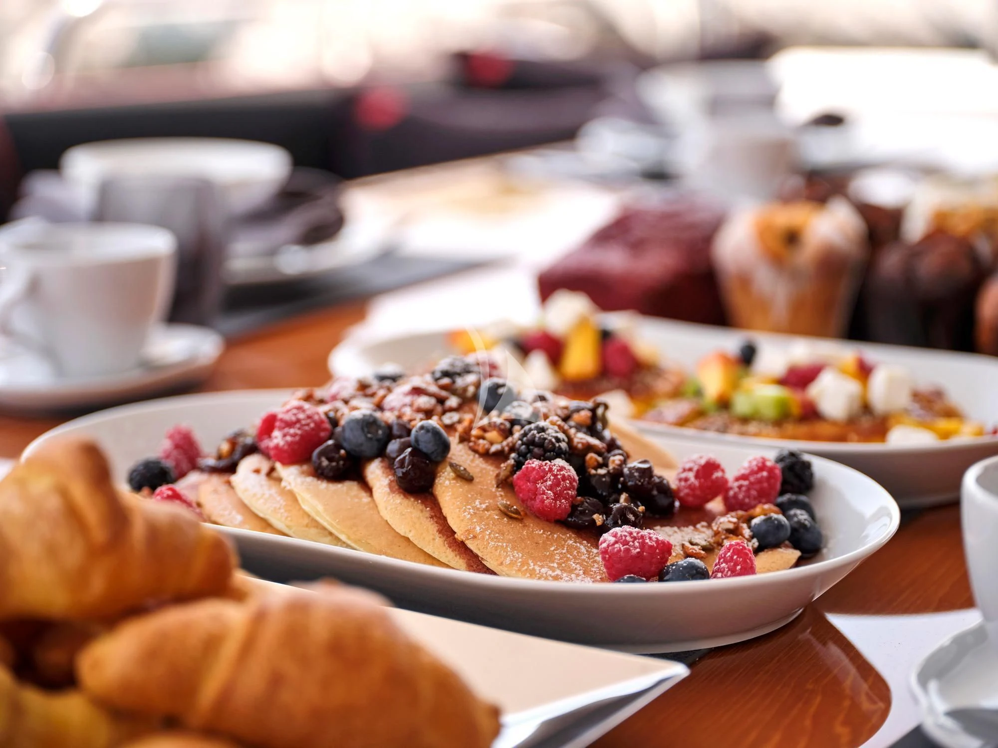 a plate of food aboard WHITE PEARL I Yacht for Sale