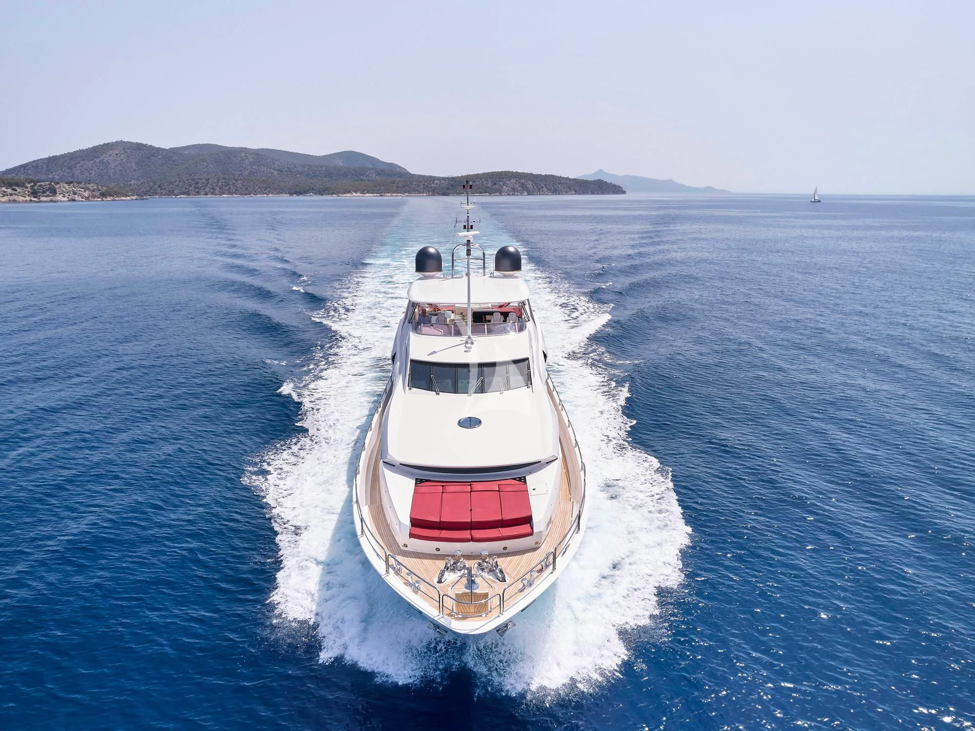 a boat on the water aboard WHITE PEARL I Yacht for Sale