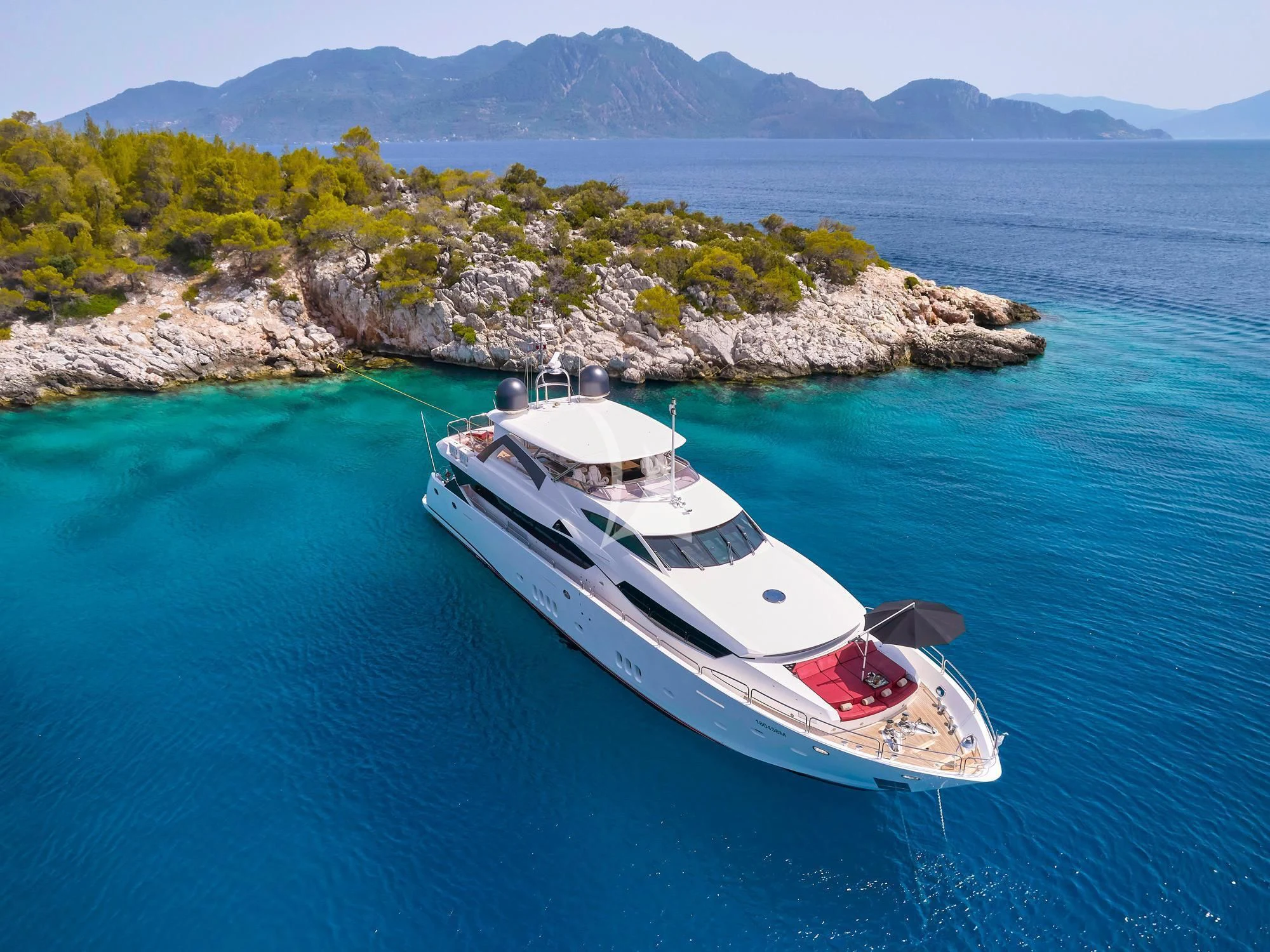 a boat on the water aboard WHITE PEARL I Yacht for Sale