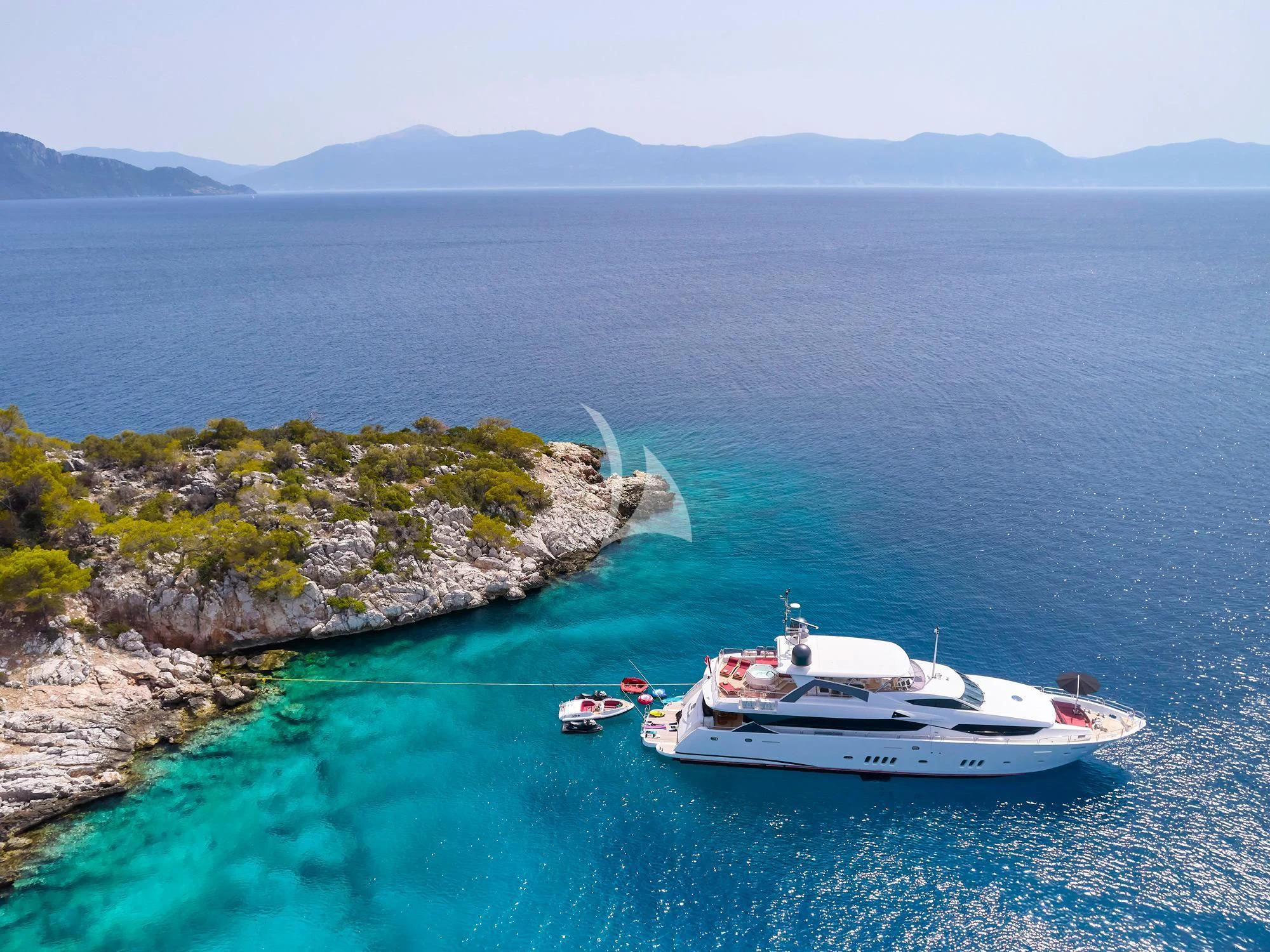 boats on the water aboard WHITE PEARL I Yacht for Sale