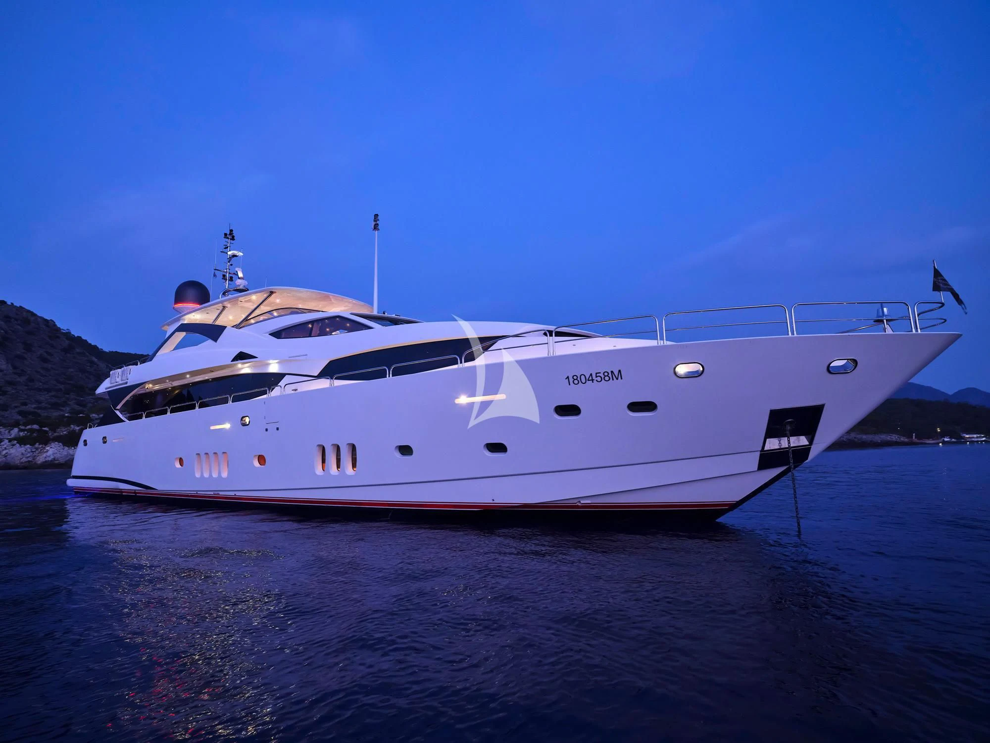 a large white yacht aboard WHITE PEARL I Yacht for Sale