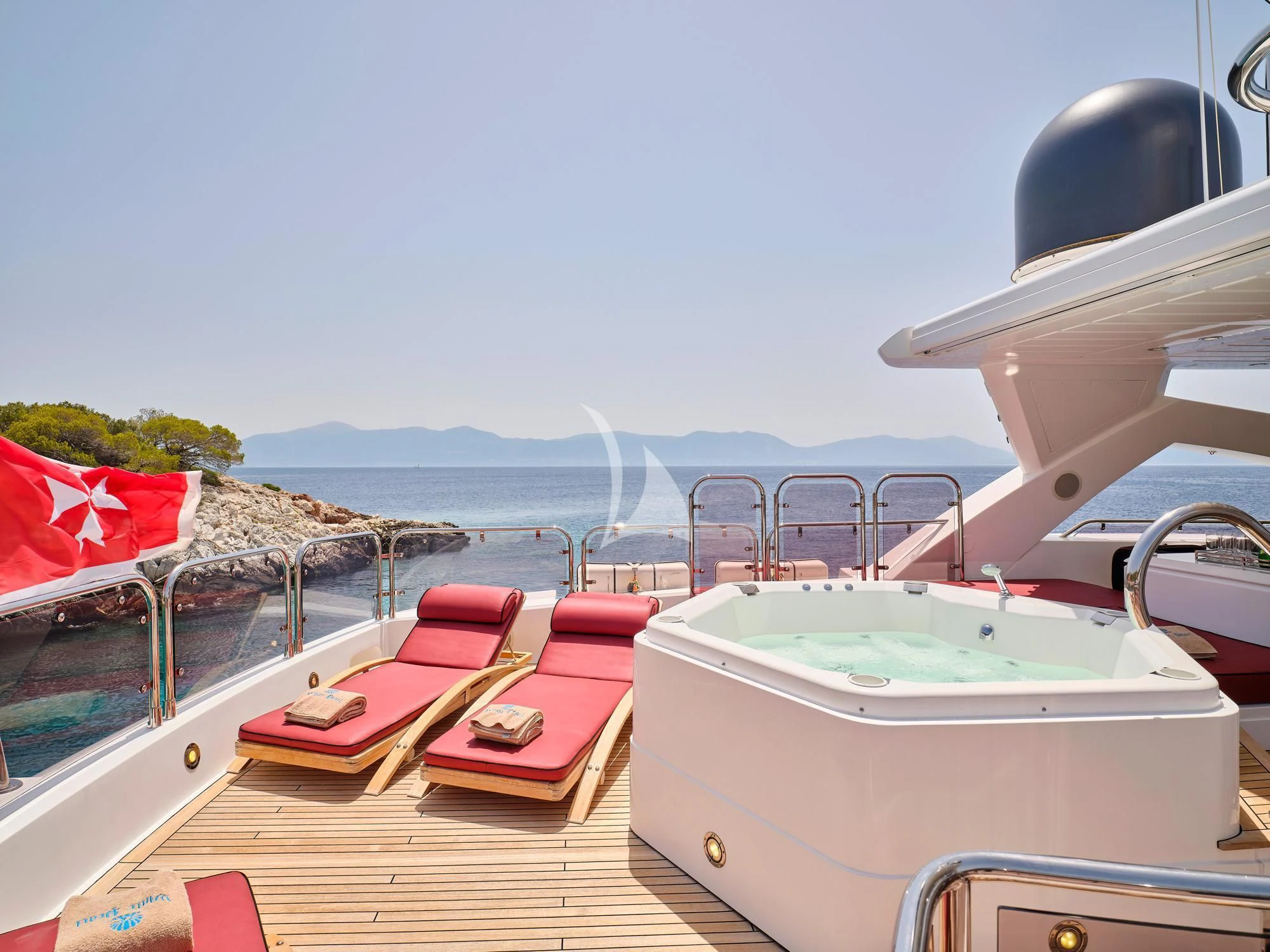 a boat on the water aboard WHITE PEARL I Yacht for Sale